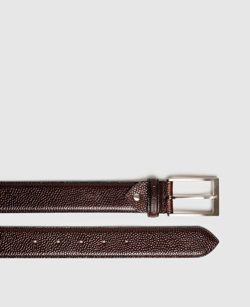 Shoepassion Markanter Herrengürtel aus Scotchgrain Leder Henry Stevens Shoepassion Auslauf