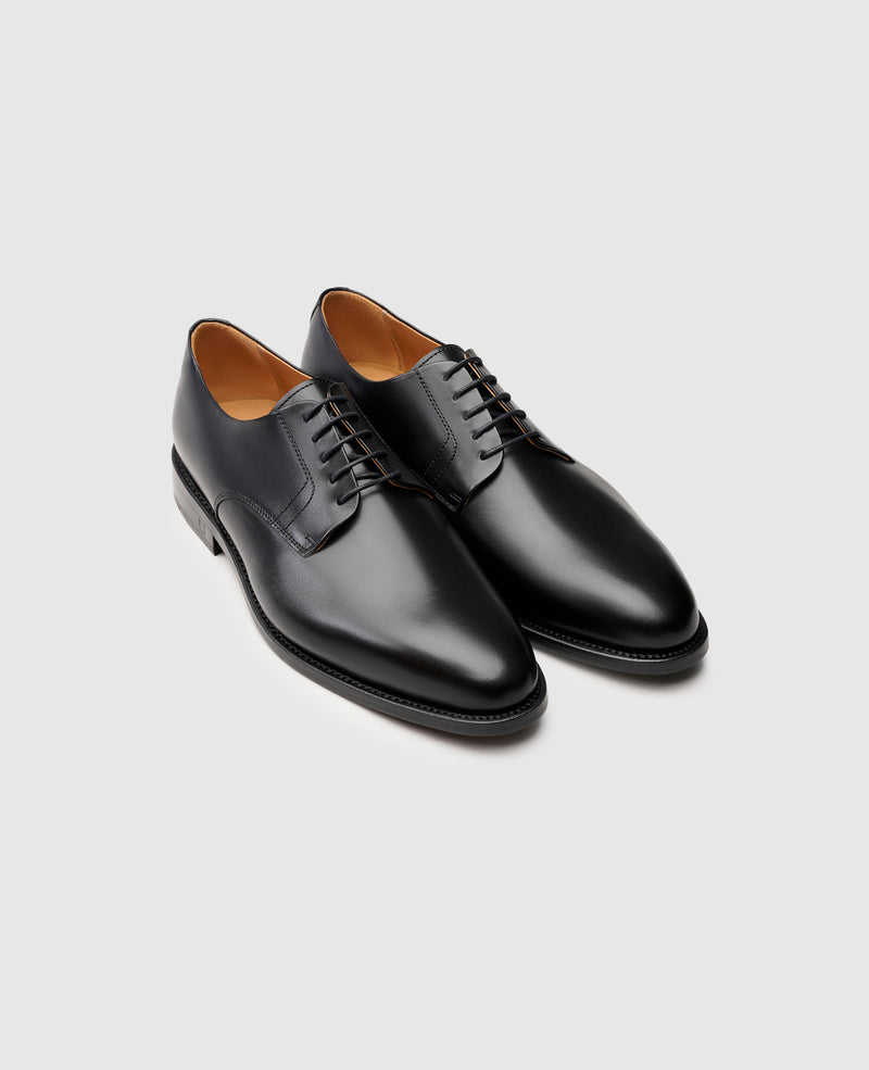 Shoepassion Rahmengenähter Plain Derby Herrenschuh aus Leder Henry Stevens Shoepassion Weihnachtsangebot