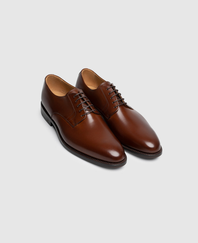 Shoepassion Rahmengenähter Plain Derby Herrenschuh aus Leder Henry Stevens Shoepassion Osterangebot