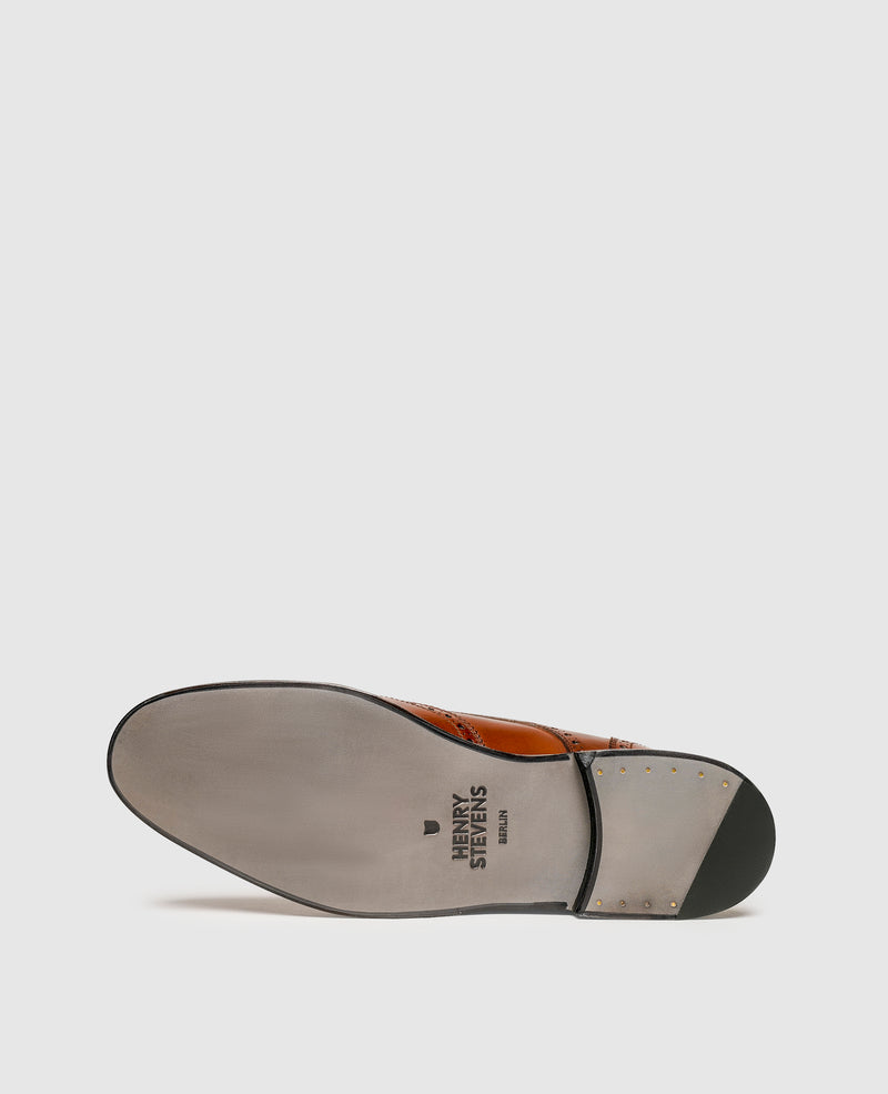 Shoepassion Rahmengenähte Full-Brogue Derby Herrenschuhe mit Glattleder Shoepassion Lagerräumung