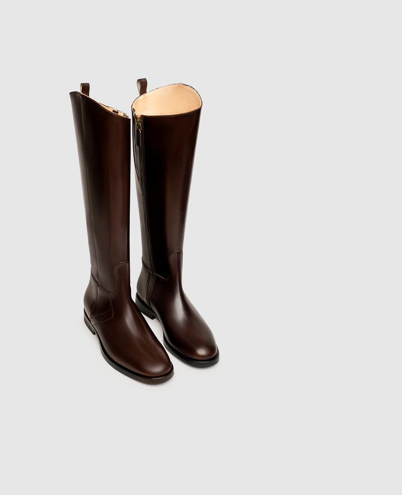 Shoepassion Klassischer Glattleder-Schaftstiefel für Damen Henry Stevens Shoepassion Neueste Stile