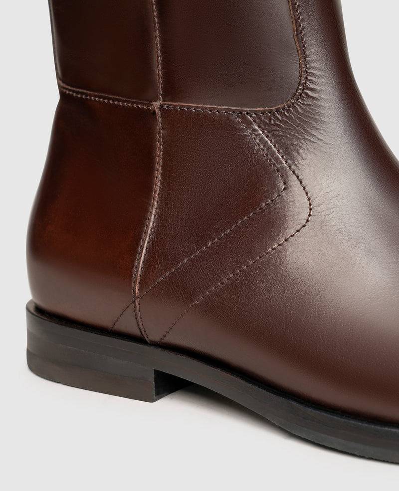 Shoepassion Klassischer Glattleder-Schaftstiefel für Damen Henry Stevens Shoepassion Neueste Stile