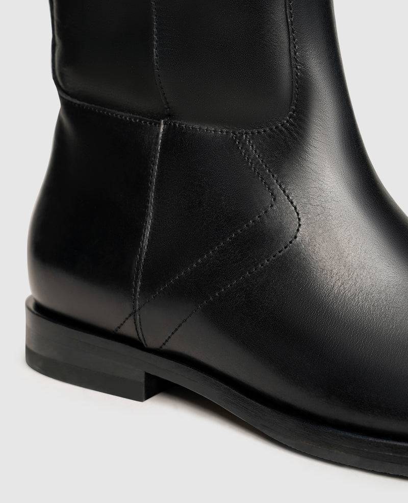 Shoepassion Klassischer Glattleder-Schaftstiefel für Damen Henry Stevens Shoepassion Zeitbegrenzte Promotion