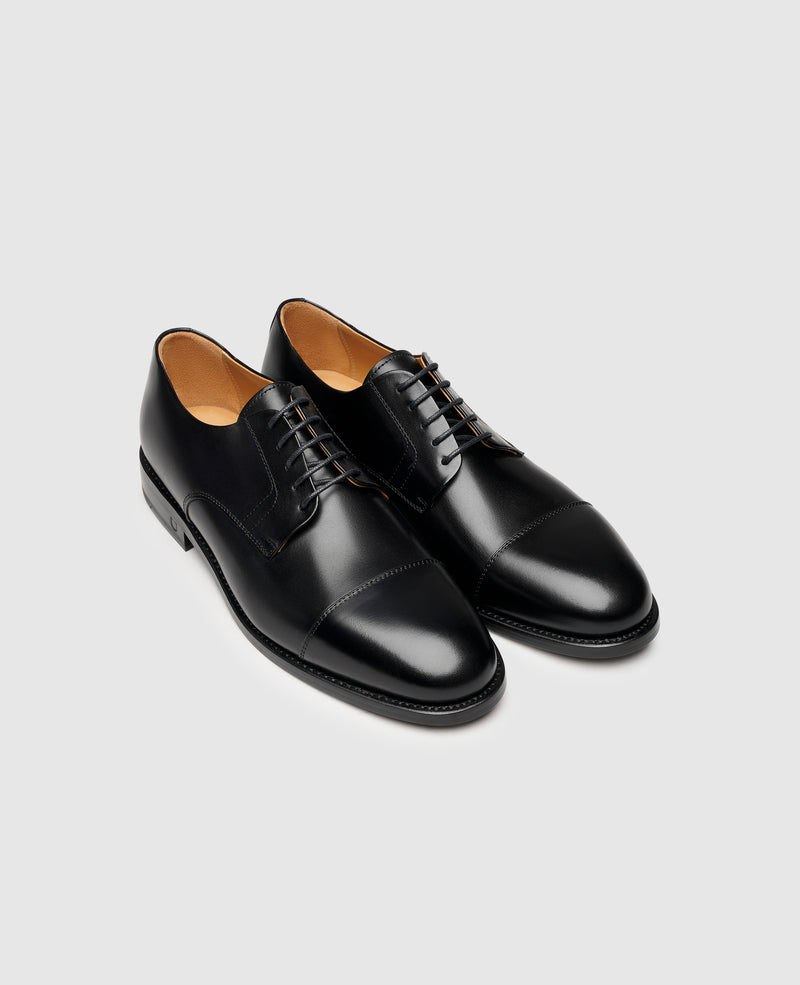 Shoepassion Rahmengenähter Captoe Derby Herrenschuh aus Leder Henry Stevens Shoepassion im Angebot