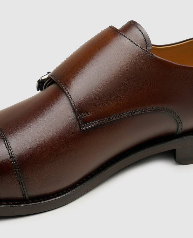 Shoepassion Rahmengenähter Herren Doppel-Monkstrap mit Patina Henry Stevens Shoepassion Blitzverkäufe