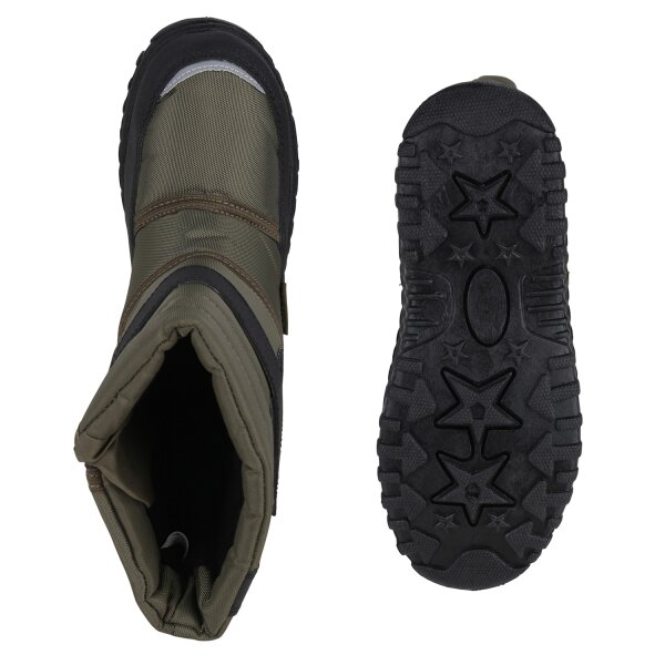 ﻿Stiefelparadies Kinder Winter Boots in Olivgrün Schwarz Letzte 2 Tage