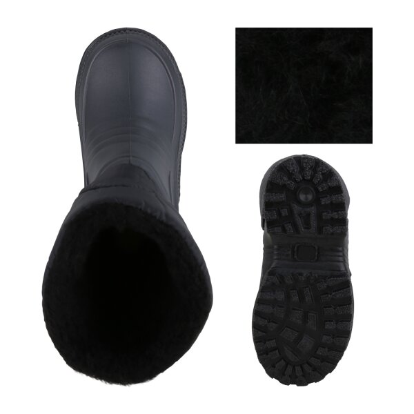 Stiefelparadies Kinder Winter Boots in Grau Schwarz 50% Rabatt mit kostenlosem Versand