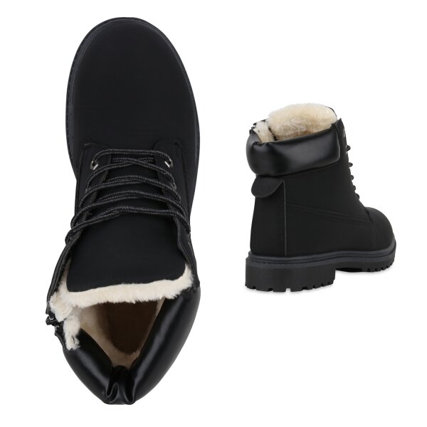 Stiefelparadies Herren Worker Boots in Schwarz Blitzangebot