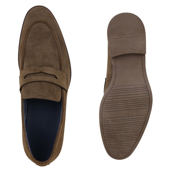 Stiefelparadies Herren Klassische Slippers in Braun Große Rabatte