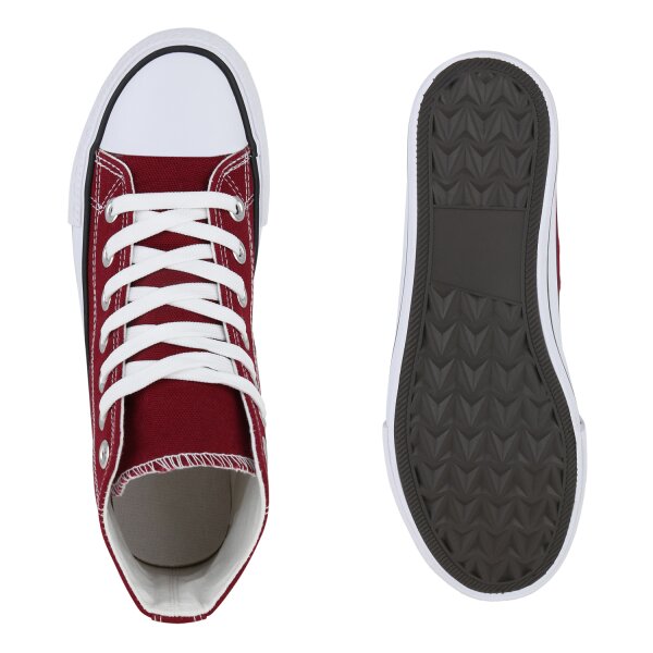 Stiefelparadies Herren Sneaker High in Burgund Tägliche Deals