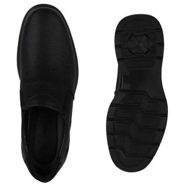 Stiefelparadies Herren Klassische Halbschuhe in Schwarz Neueste Stile