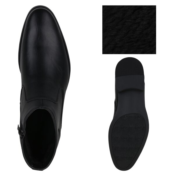 Stiefelparadies Herren Winter Boots in Schwarz Fabrikladen