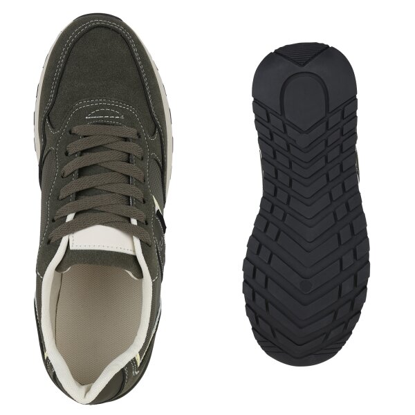 Stiefelparadies Herren Laufschuhe in Olivgrün Black Friday Preise