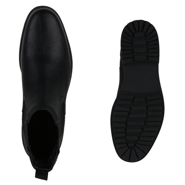 Stiefelparadies Herren Chelsea Boots in Schwarz Dunkelbraun Rabatte dieses Monats
