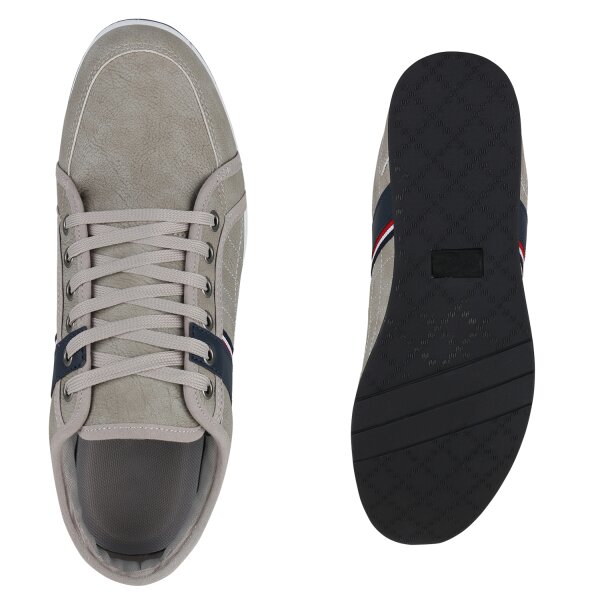 Stiefelparadies Herren Sneaker Low in Grau Hotsell