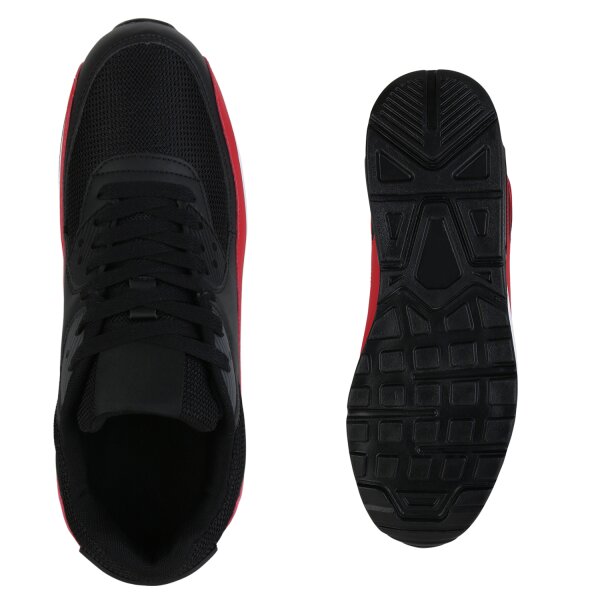 Stiefelparadies Herren Laufschuhe in Schwarz Rot Günstig kaufen