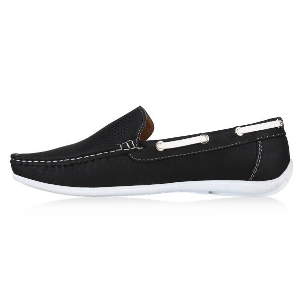 Stiefelparadies Herren Mokassins in Schwarz Black Friday