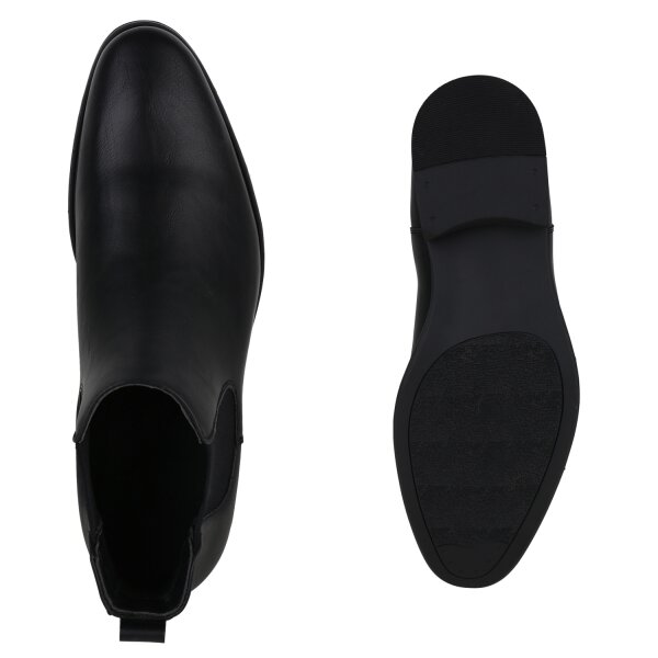 Stiefelparadies Herren Chelsea Boots in Schwarz Cyber Monday