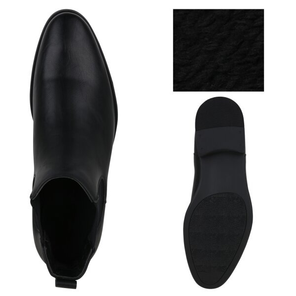 Stiefelparadies Herren Chelsea Boots in Schwarz Weihnachtsangebot