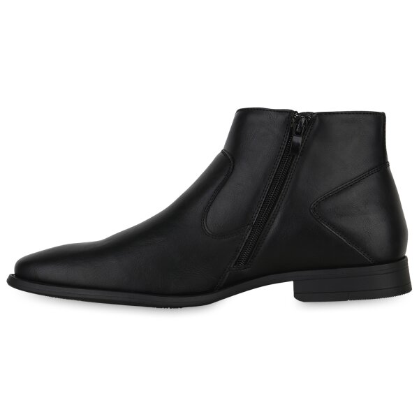Stiefelparadies Herren Klassische Boots in Schwarz Osterangebot