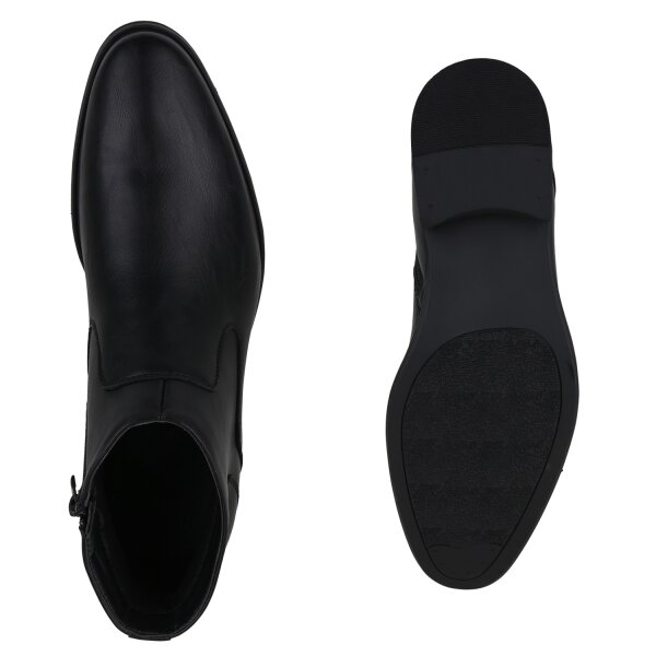 Stiefelparadies Herren Klassische Boots in Schwarz Osterangebot