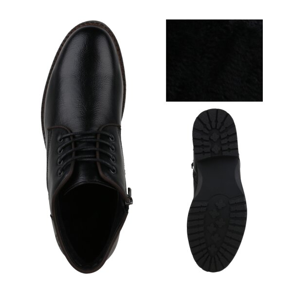 Stiefelparadies Herren Klassische Halbschuhe in Schwarz Vatertagsangebot
