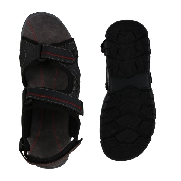 Stiefelparadies Herren Outdoor Sandalen in Schwarz Dunkelgrau Top Angebot