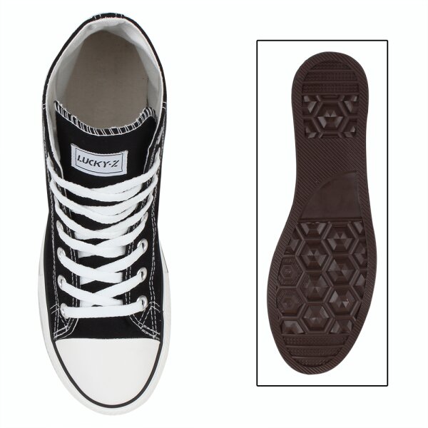 Stiefelparadies Herren Sneaker high in Schwarz Lucky Online Outlet