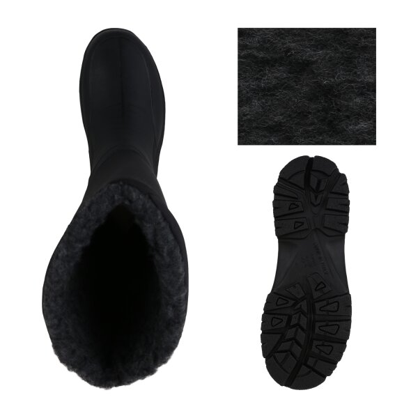 Stiefelparadies Herren Winter Boots in Schwarz Grau Saisonale Angebote
