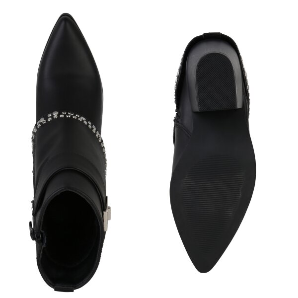 Stiefelparadies Damen Cowboy Boots in Schwarz Im Verkauf