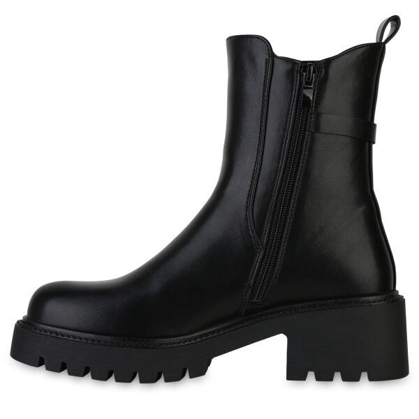 Stiefelparadies Damen Klassische Stiefeletten in Schwarz Rabatte dieses Monats