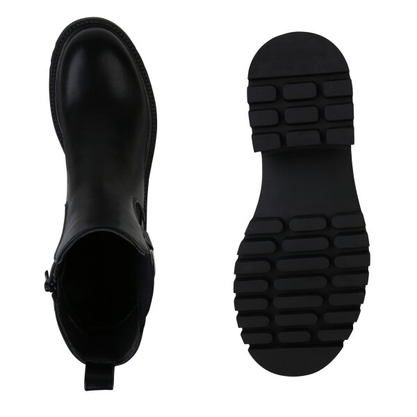Stiefelparadies Damen Klassische Stiefeletten in Schwarz Rabatte dieses Monats