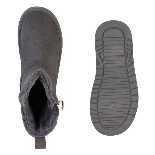 Stiefelparadies Damen Winter Boots in Grau Auslauf