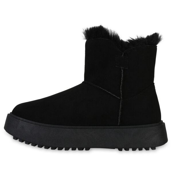 Stiefelparadies Damen Winter Boots in Schwarz Schlussverkauf