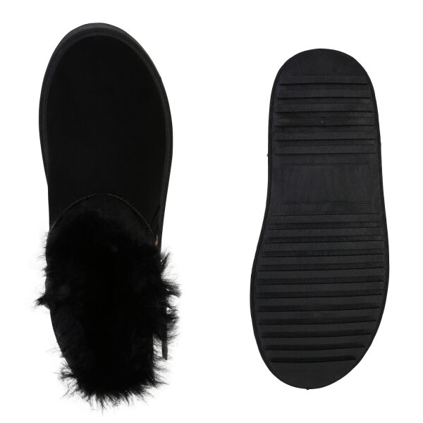Stiefelparadies Damen Winter Boots in Schwarz Schlussverkauf