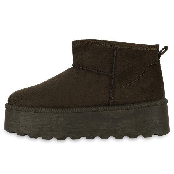 Stiefelparadies Damen Winter Boots in Olivgrün Fabrikverkauf