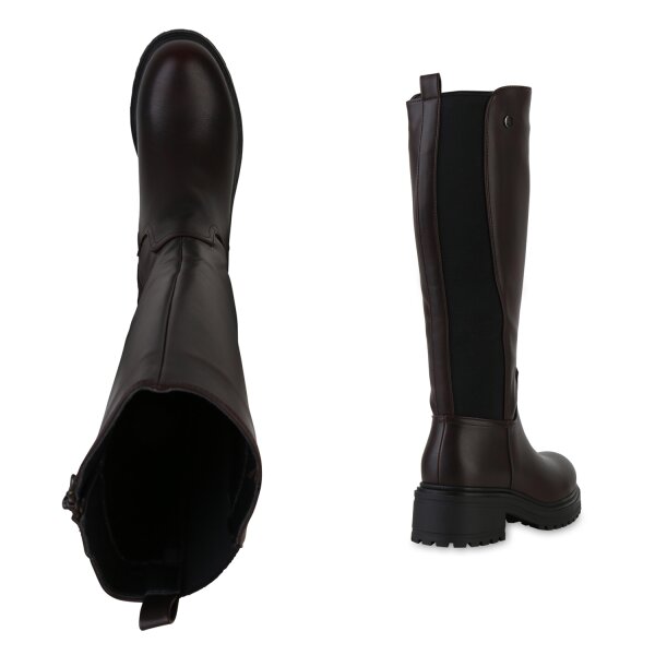 Stiefelparadies Damen Klassische Stiefel in Braun Versandkostenfrei
