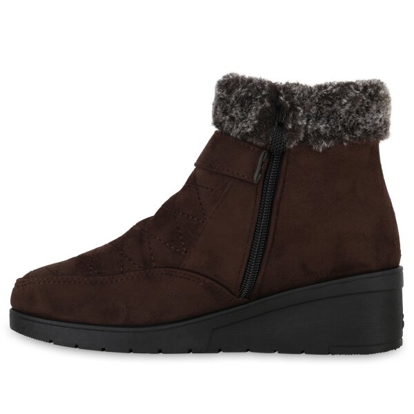 Stiefelparadies Damen Winter Boots in Braun Muttertagsangebot