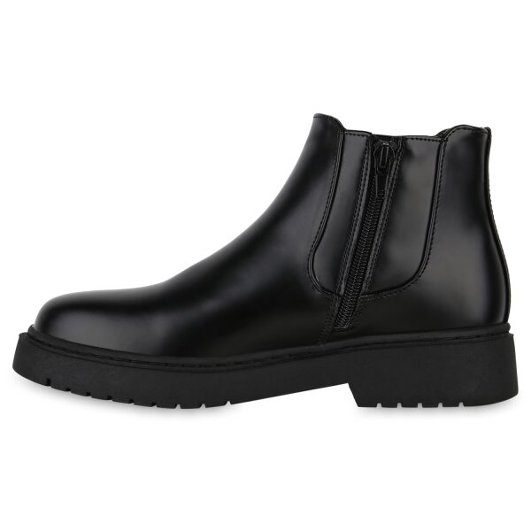 Stiefelparadies Damen Klassische Stiefeletten in Schwarz Lagerräumung