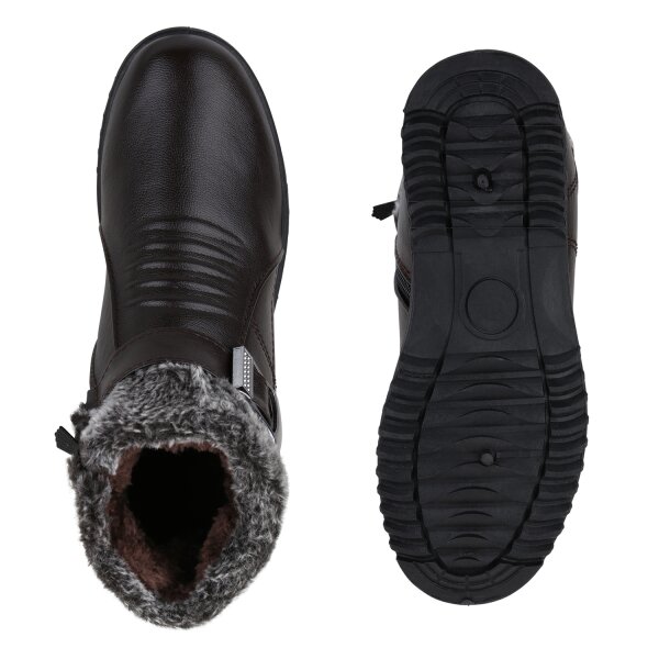 Stiefelparadies Damen Winter Boots in Braun Saisonale Angebote