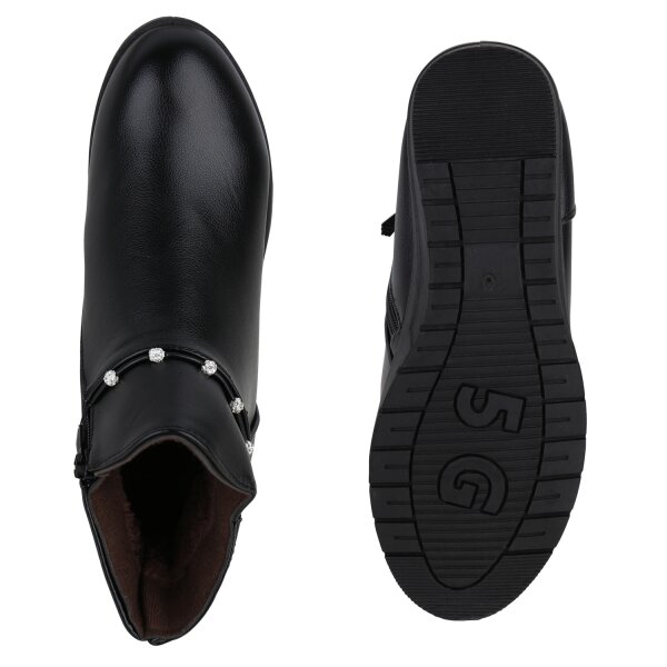 Stiefelparadies Damen Winter Boots in Schwarz Räumungsverkauf