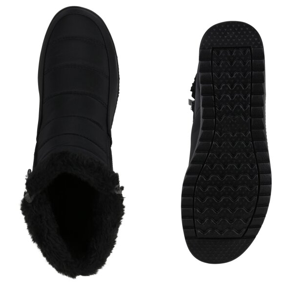 Stiefelparadies Damen Winter Boots in Schwarz Kostenlose Rückgabe