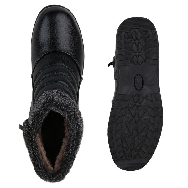 Stiefelparadies Damen Winter Boots in Schwarz Begrenzte Freigabe