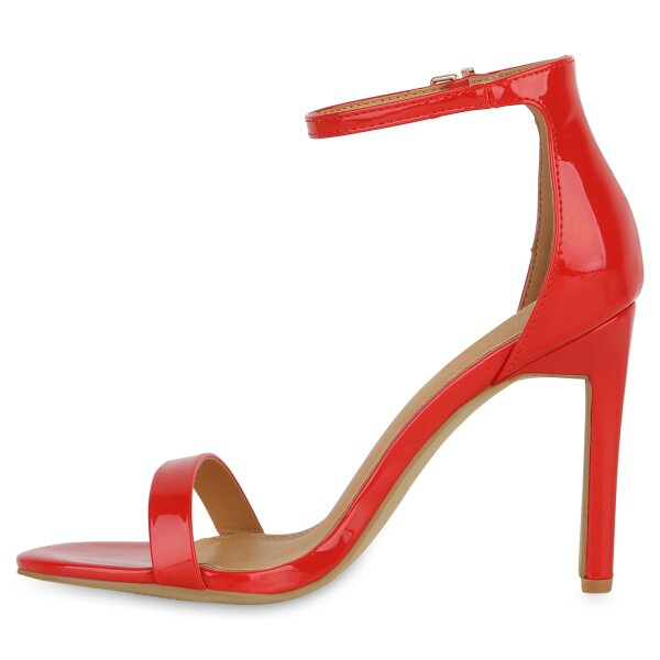 Stiefelparadies Damen High Heels in Rot Lack Neueste Stile