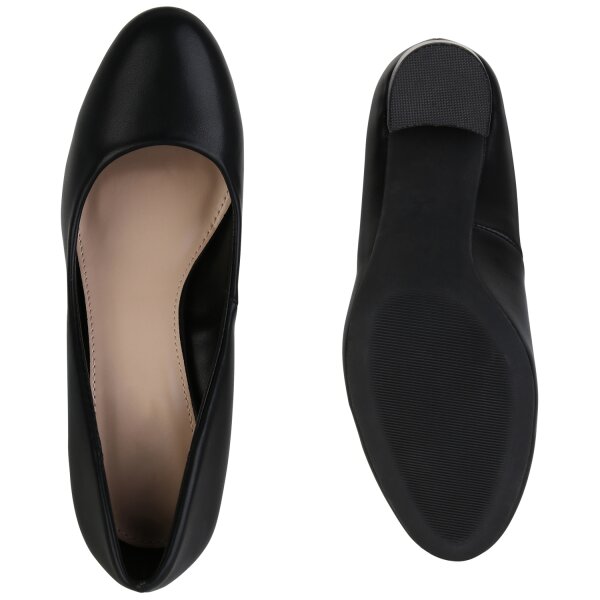 Stiefelparadies Damen Klassische Pumps in Schwarz Fabrikladen
