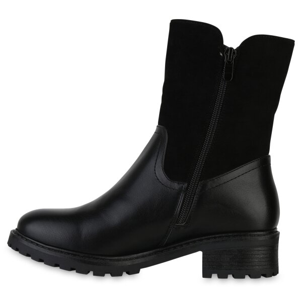 Stiefelparadies Damen Klassische Stiefeletten in Schwarz im Angebot