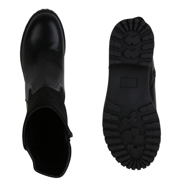 Stiefelparadies Damen Klassische Stiefeletten in Schwarz im Angebot