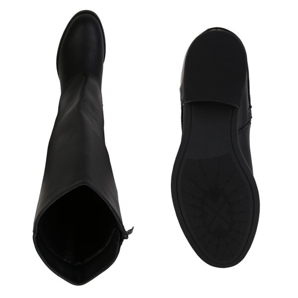 Stiefelparadies Damen Klassische Stiefel in Schwarz Rabatt