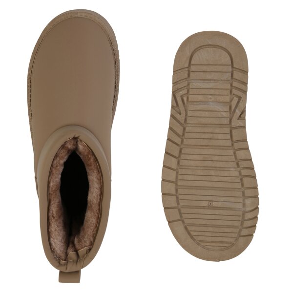 Stiefelparadies Damen Winter Boots in Khaki Blitzangebot