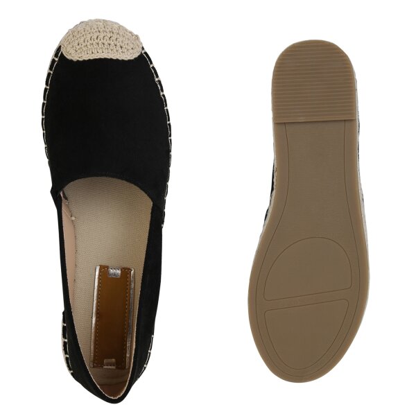 Stiefelparadies Damen Espadrilles in Schwarz Bestseller